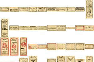 Vintage Apothecary Labels 2 - 50 PNG