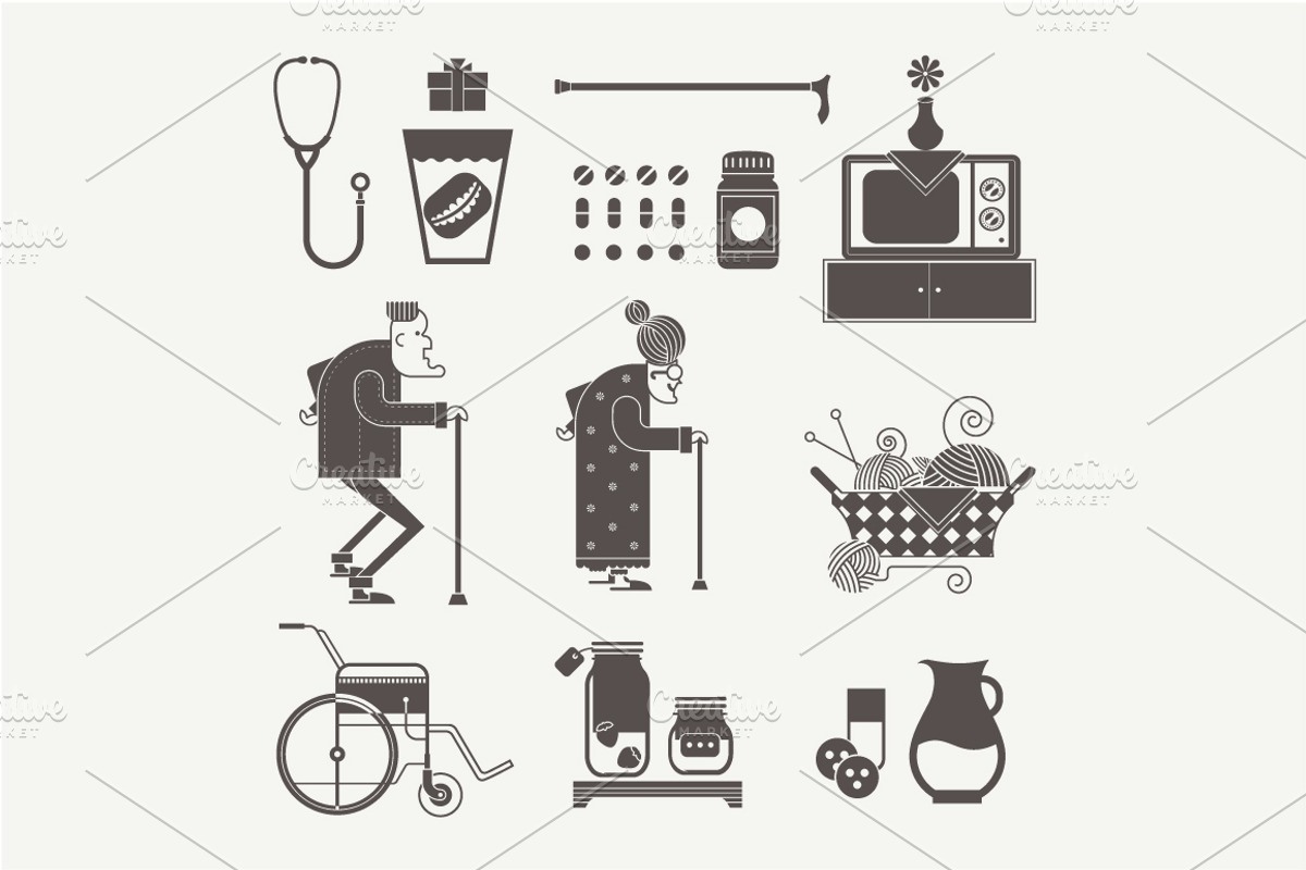 Vector granny icons preview 2