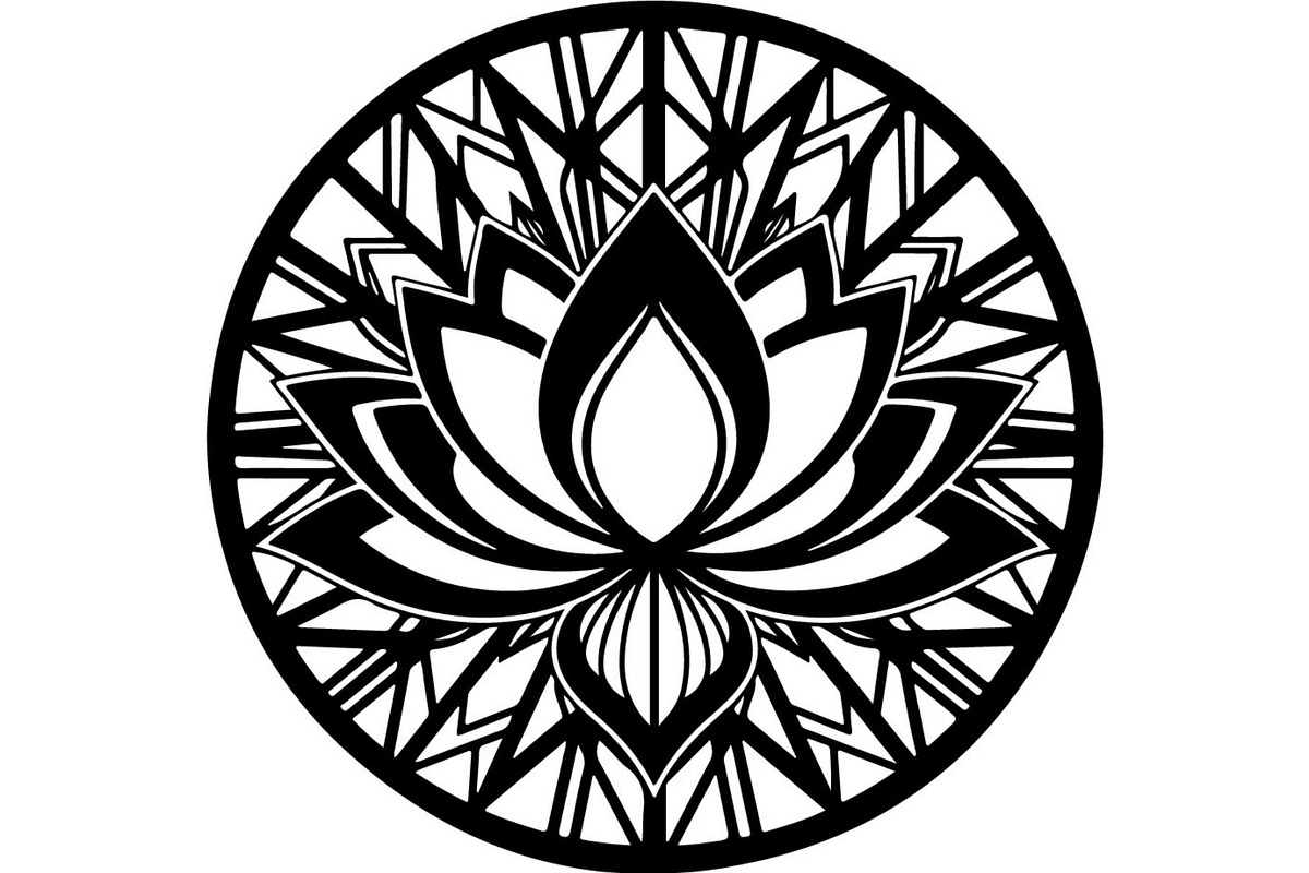 Black Floral Mandala Bundle, an Illustration by Designer_Momina (Photo 3 of 20)