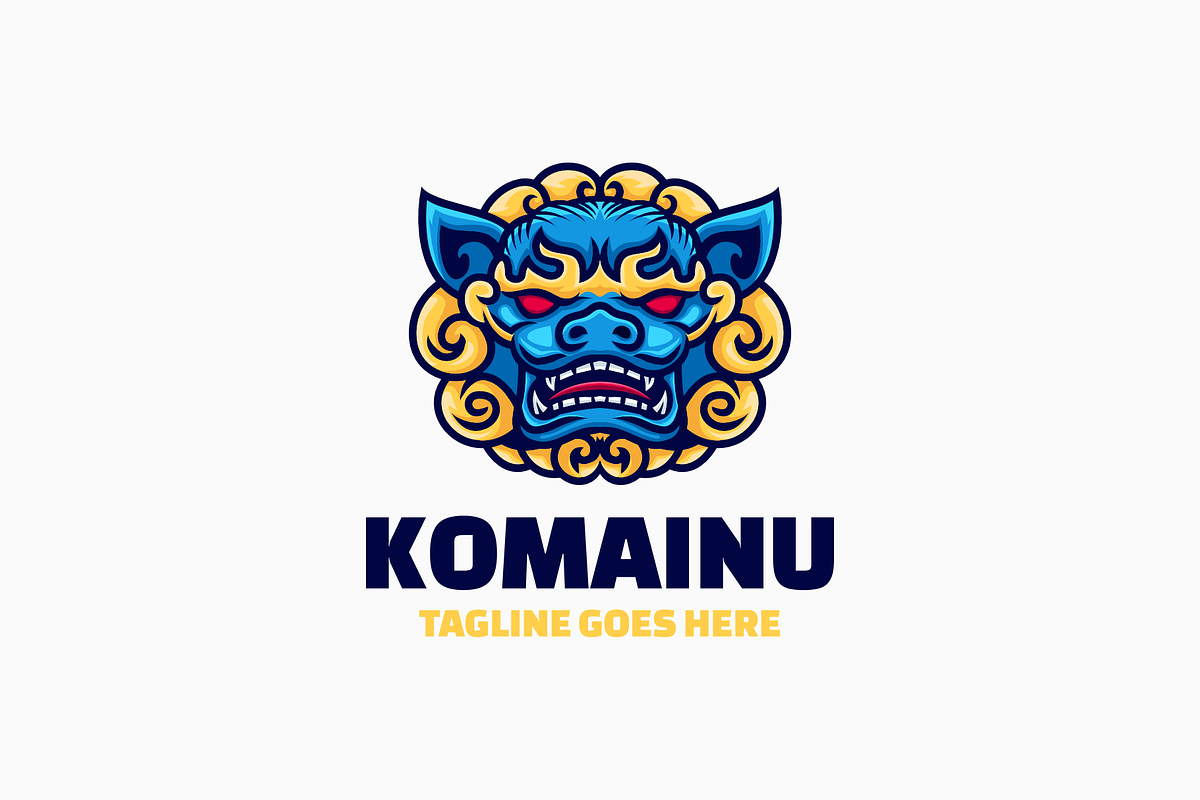 Komainu Mascot Cartoon Logo, a Branding & Logo Template by Artnivora.Std