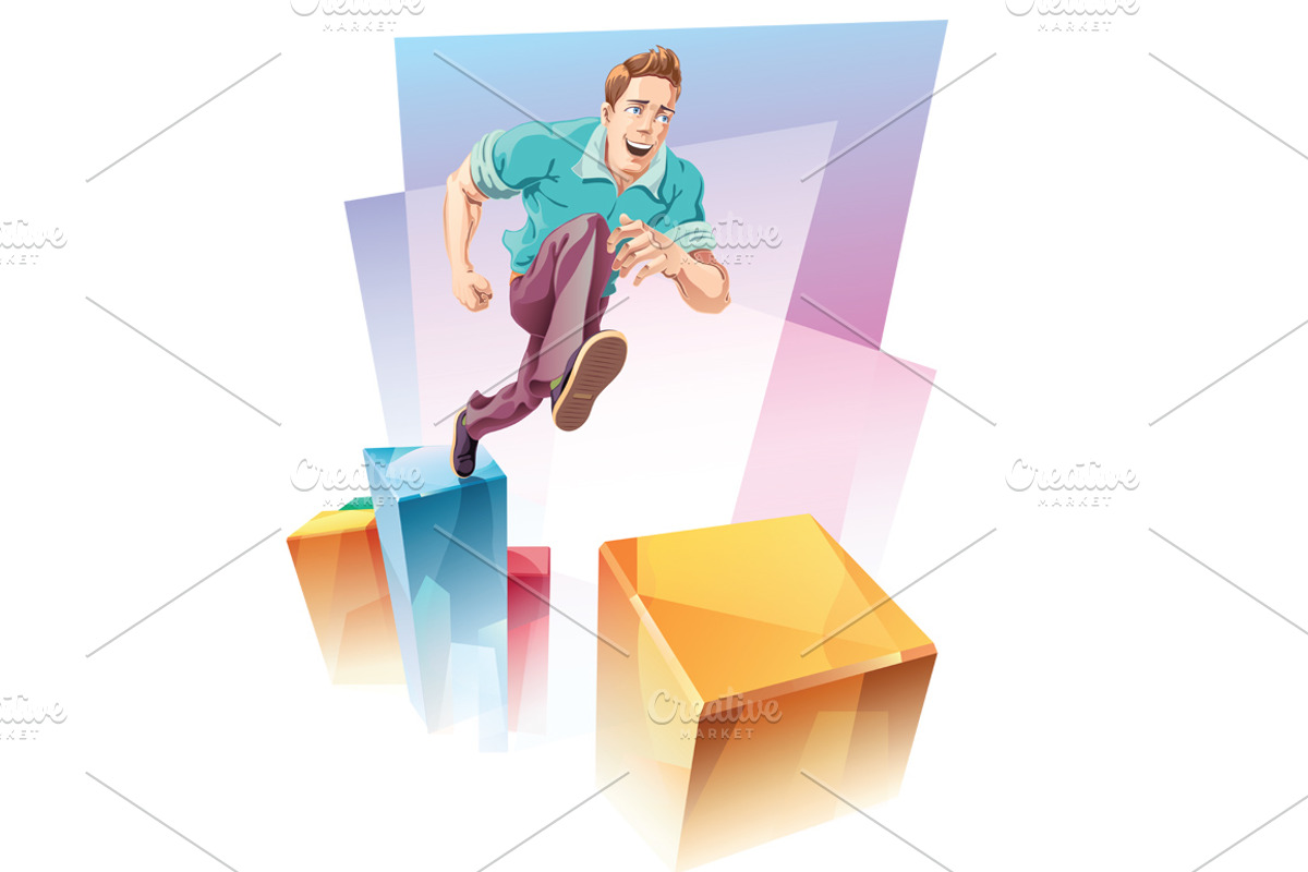 Jumping Up, an Illustration by LEKS illustrations (Photo 1 of 4)