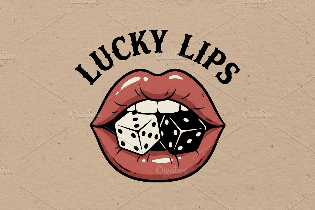 Lucky lips, a Person Illustration by Vectorlina (Photo 1 of 5)