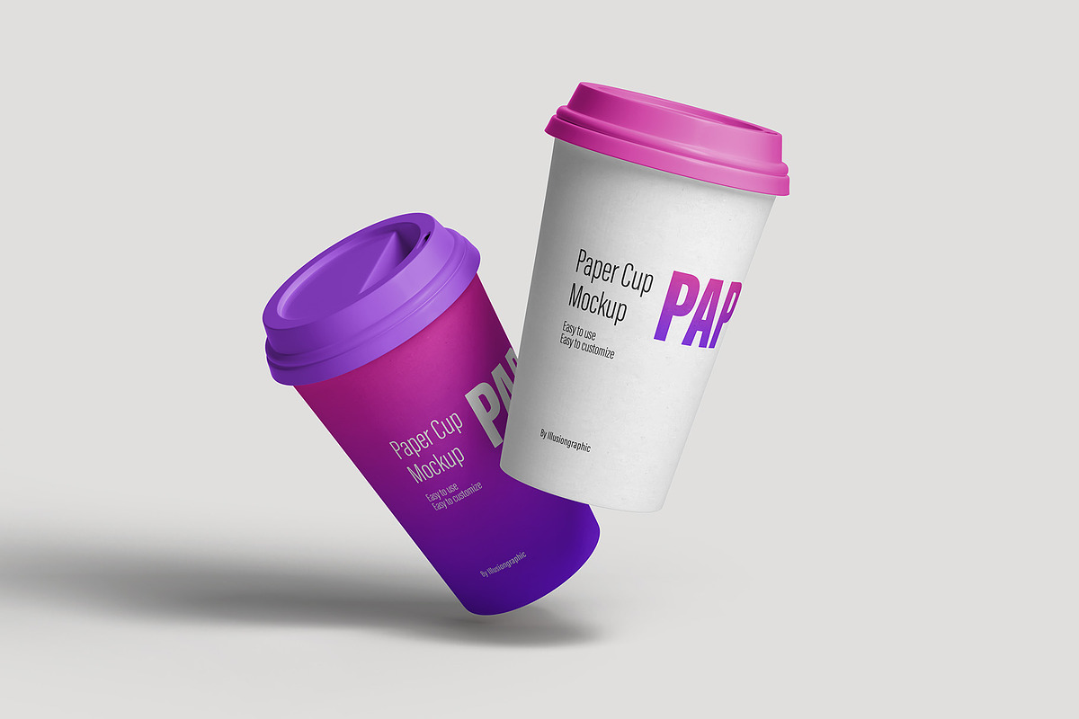 Paper Cup Mockup - 12 Views, a Cups & Container Mockup by Illusiongraphic (Photo 9 of 29)