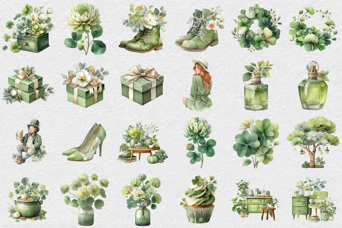 St Patricks Day Clipart Bundle, an Illustration by DreamCafeArt (Photo 2 of 6)