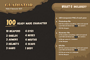 Male Gladiator Character KIT, an Illustration by Diditpranata (Thumbnail 2 of 9)