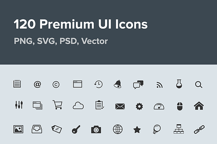 120 Premium UI Icons, an Icon by Creative VIP