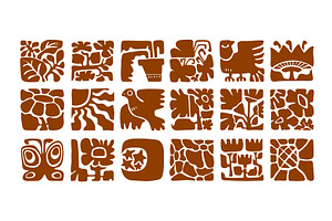Brown boho tiles - organic motifs in, an Illustration by art PVP - market