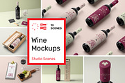 Studio Wine Mockups, a Packaging Mockup by Mr.Mockup™ (Thumbnail 1 of 10)