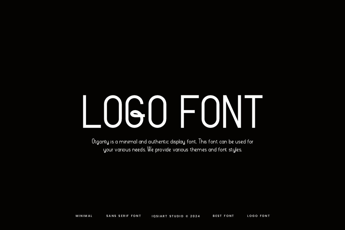 Otganty - Corporate Logo Font, a Sans Serif Font by Iqsiart Studio (Photo 2 of 7)