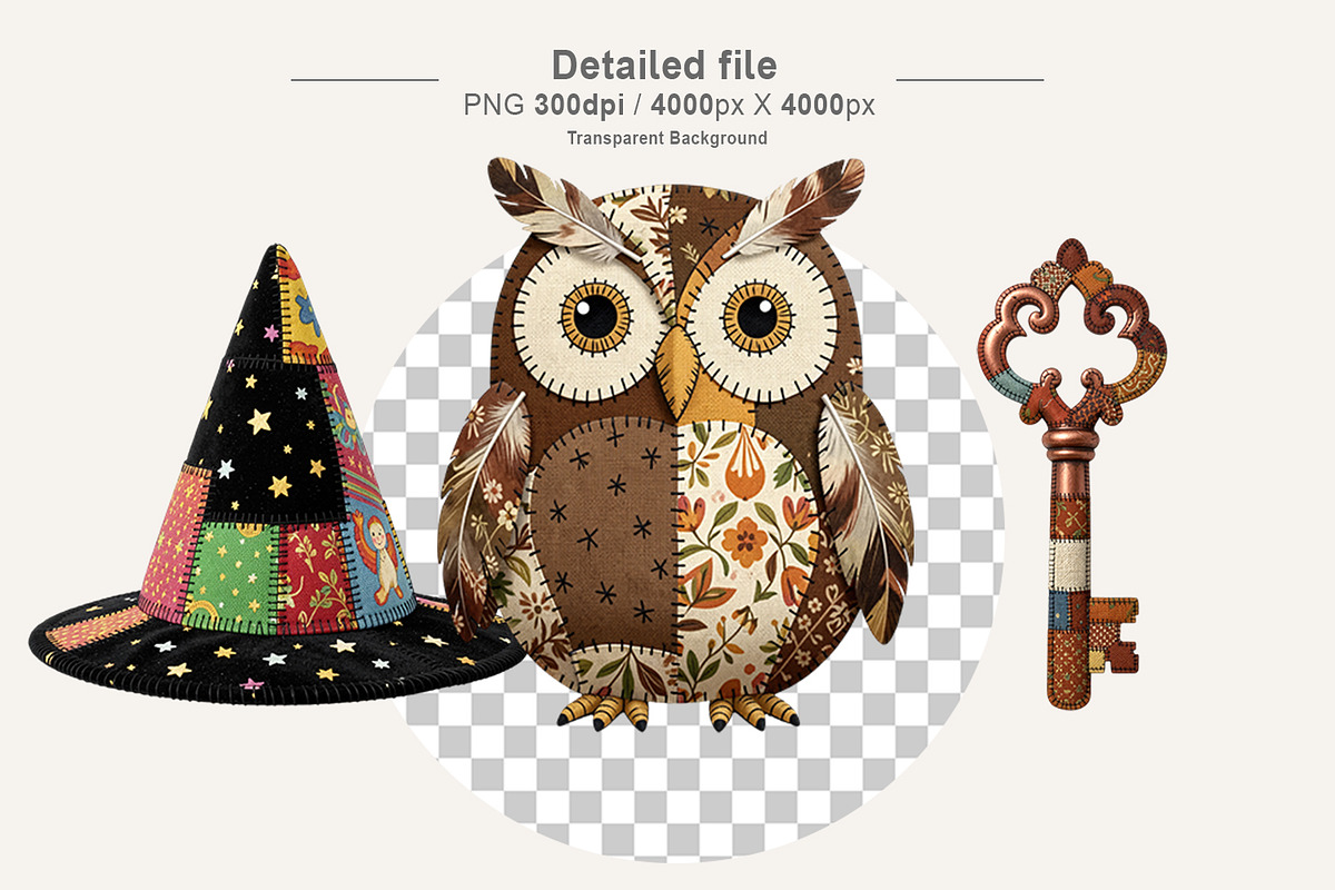 Halloween Patchwork Sublimation, a Seasonal Illustration by Artnoy (Photo 3 of 18)