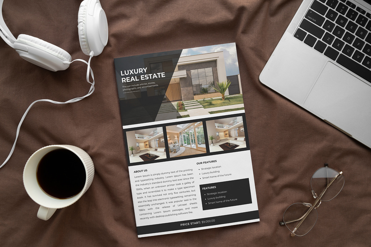 Real Estate Newsletter Template, a Print Template by Designmela01 (Photo 9 of 10)
