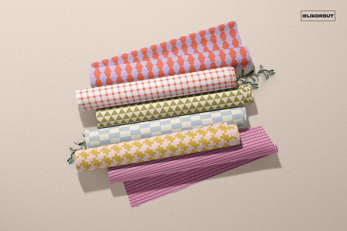 Cozy Vintage Geometric Pattern Set, a Pattern Graphic by likorbut (Photo 2 of 9)