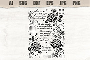 Stencil Romantic Rose, an Object Illustration by MARYCRAFTIRIA (Thumbnail 1 of 3)