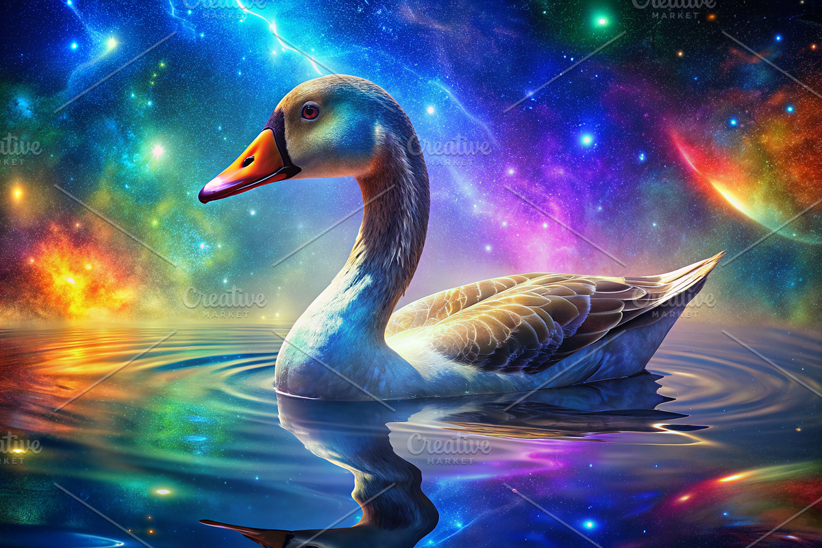 Vibrant Goose Print, an Animal Illustration by ZobaDepot (Photo 1 of 4)