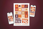 New Year Sale Flyer Set, a Flyer Template by The Good Store (Thumbnail 1 of 2)