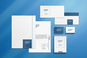 Stationery Mock-up Set with Movable