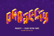 Projecty - Color Vector Font, a Symbol Font by Gleb Guralnyk (Thumbnail 1 of 6)