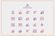 Remote work icons, an Outline Icon by Somewan draws (Thumbnail 4 of 5)