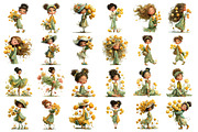 Summer Girls Clipart Set, a Seasonal Illustration by Daily.Designs (Thumbnail 2 of 5)