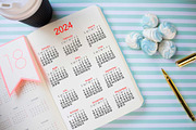 Calendar 2024 template, a Stationery Template by Contes_de_fée (Thumbnail 6 of 7)