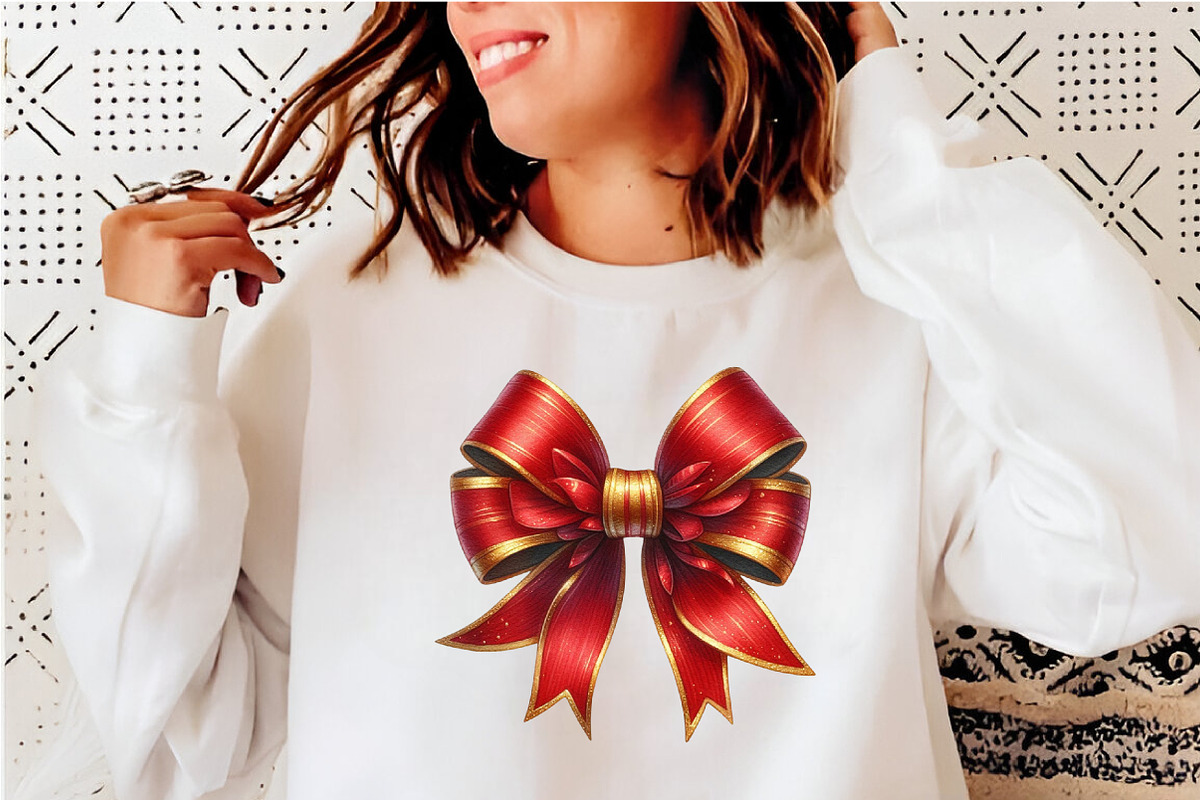 Red Coquette Christmas Bow Bundle, an Illustration by SinaCreation (Photo 4 of 7)
