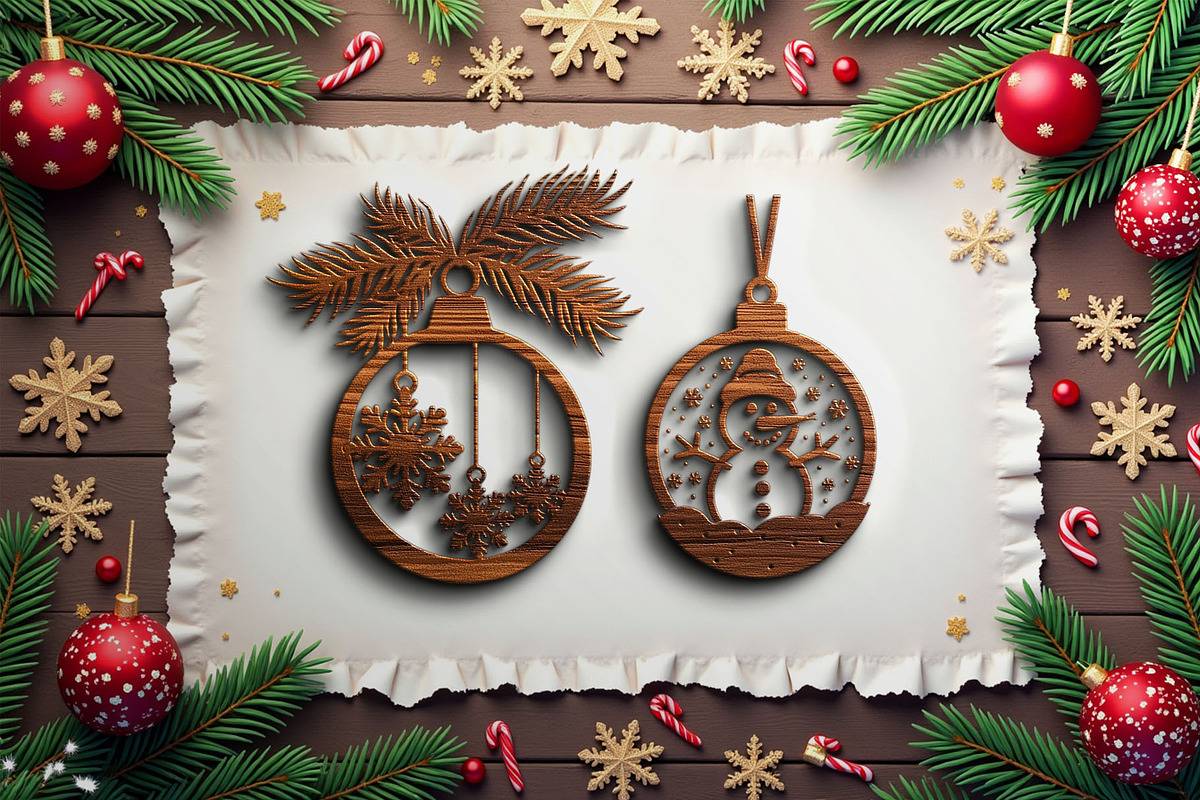 Christmas Ornament Laser Cut Design, a Graphic by musafir_fashion (Photo 1 of 16)
