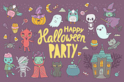 Cute Happy Halloween pattern, an Illustration by kostolom3ooo (Thumbnail 1 of 4)