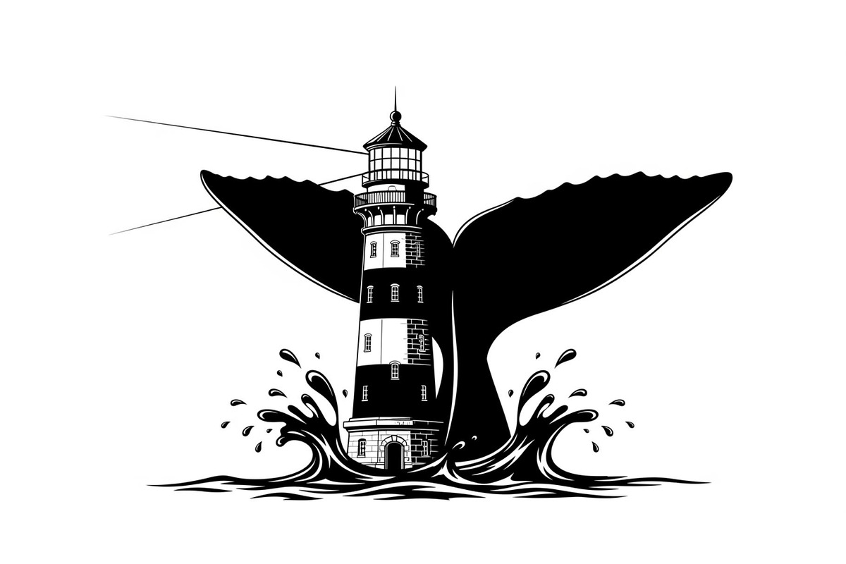 Whale Tail Lighthouse Bundle, an Object Illustration by yasushie (Photo 8 of 31)