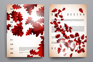 Set Of Brochures In Autumn Style