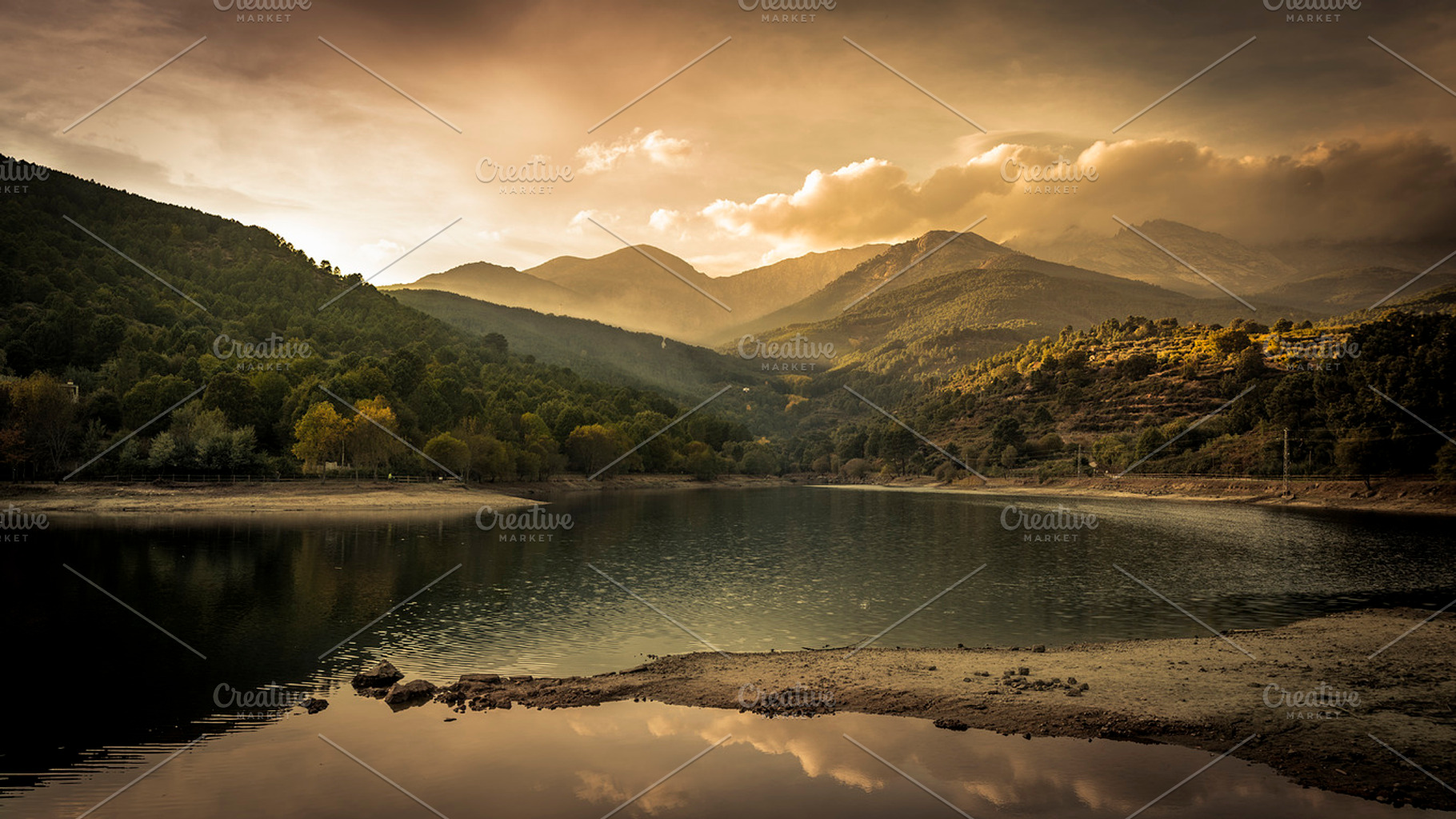 sunser river, a Photo by Nat