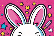 Cyberpunk Rabbit Stickers PNG & JPG, an Object Graphic by ETARA by Mea Hau (Thumbnail 4 of 14)