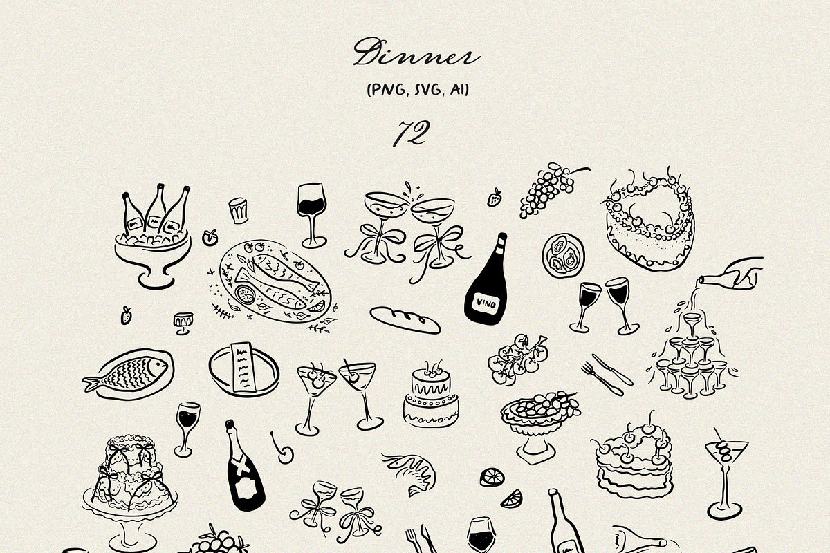 Whimsical Wedding Illustrations SVG, an Illustration by Calamar Studio (Photo 17 of 33)