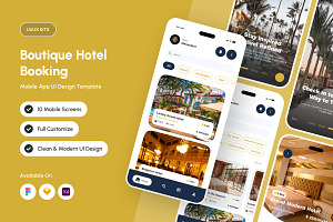 Aurévia – Elegant Hotel Booking App, an App Template by productype1