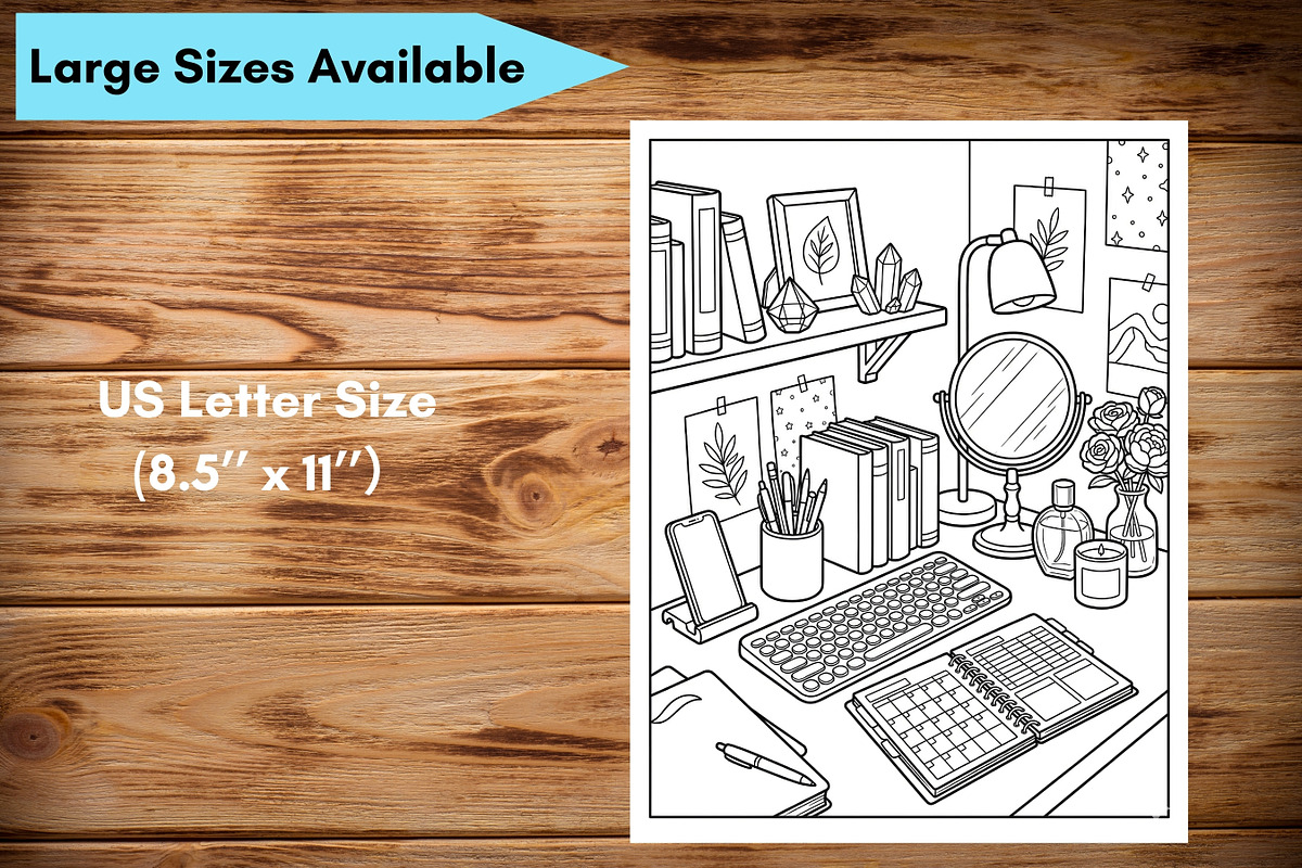 Book Lover Adult Coloring Pages, a Brochure Template by LA Design (Photo 4 of 7)
