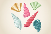 Vector pastel seashells, a Pattern Graphic by Alenarozova (Thumbnail 3 of 3)