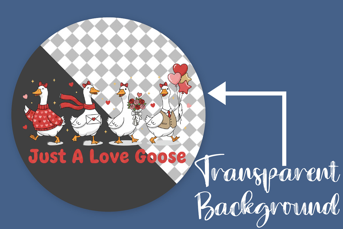 Cute Valentine Goose Coquette Png, an Illustration by Canvas Craft (Photo 2 of 7)