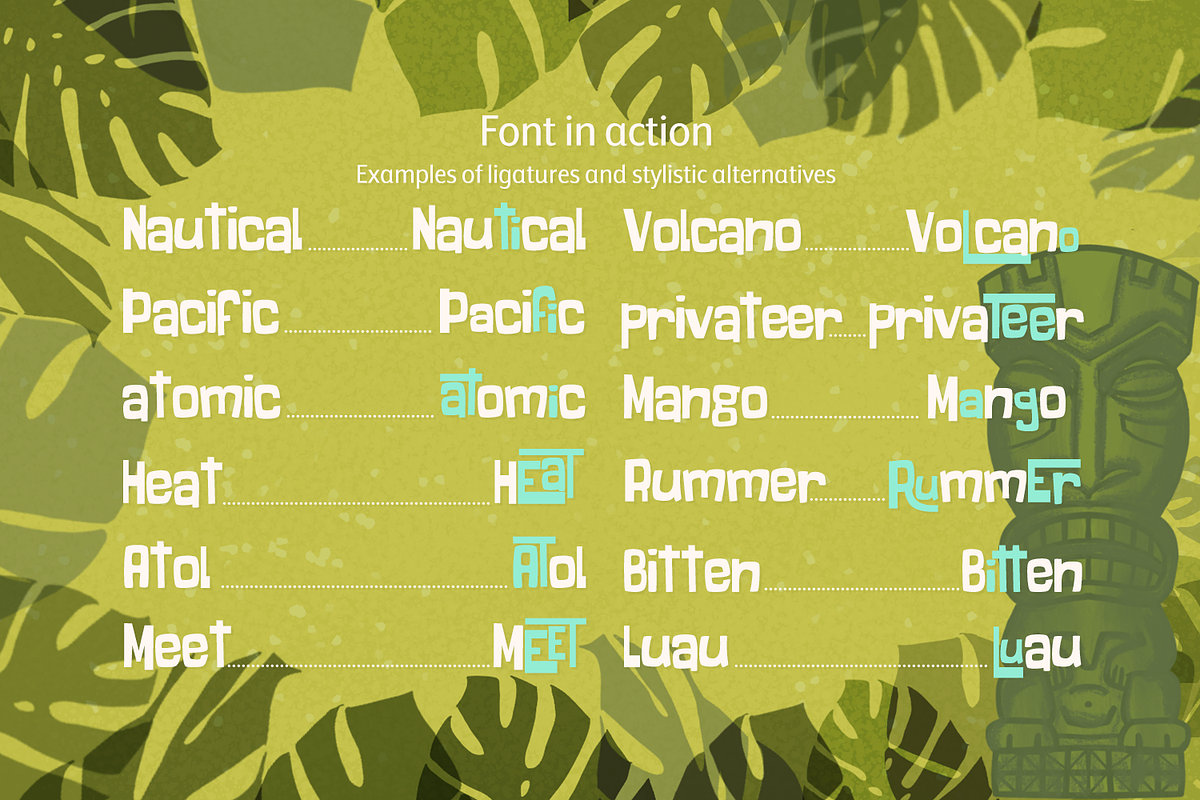 Freaky Tiki Font with Dingbats, a Font by Amber Nest Design (Photo 6 of 12)
