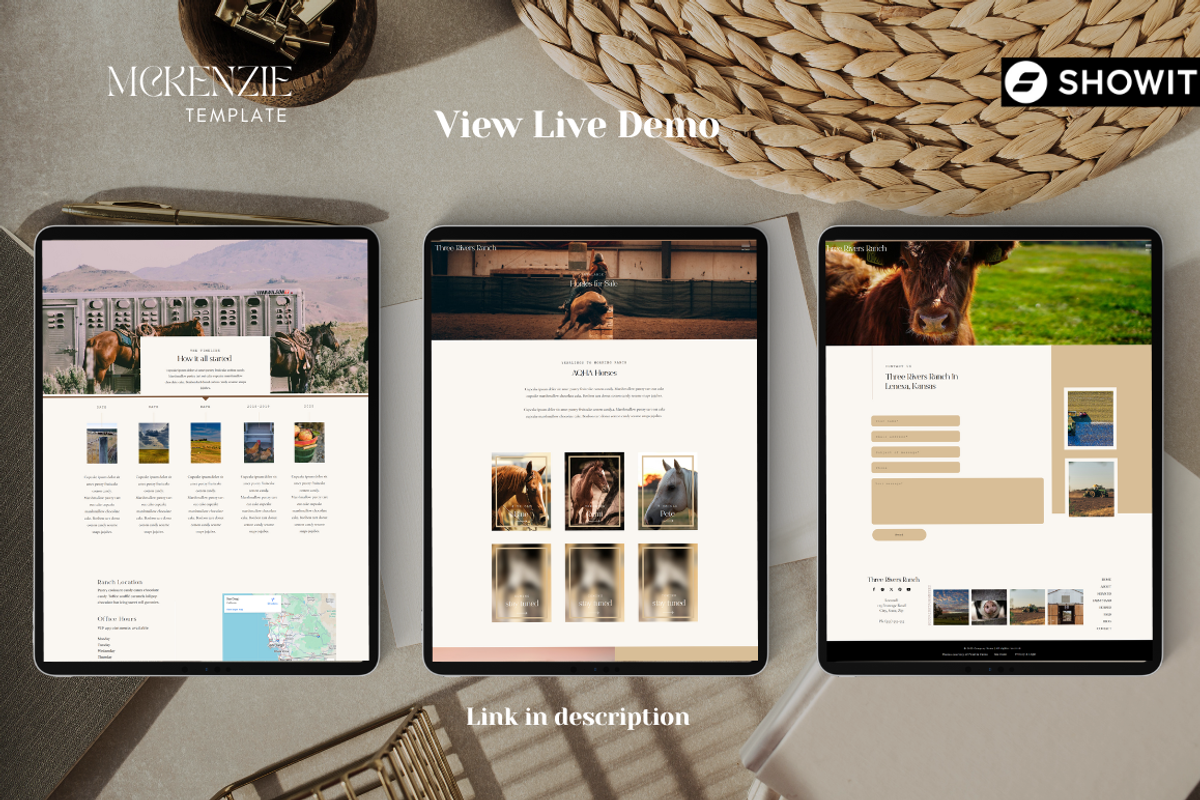 McKenzie | Showit Template for Ranch, Ag & Equestrian preview 8