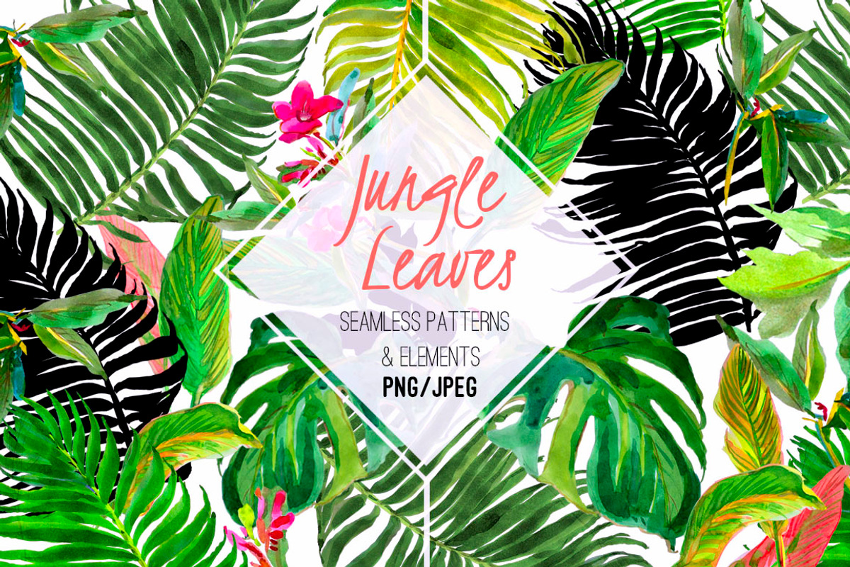 Jungle Leaves. Watercolor Set, a Pattern Graphic by Irina Dolgikh (Photo 1 of 8)