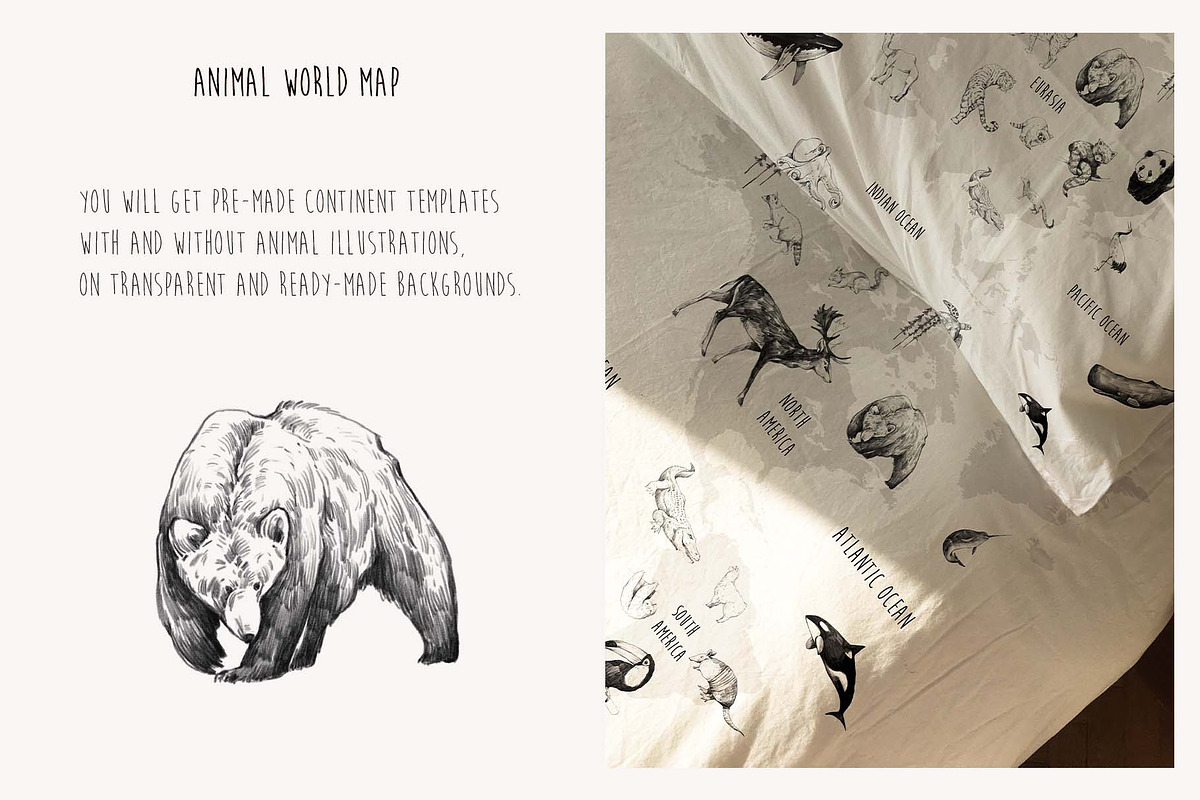 Animal World Map Creator, an Animal Illustration by Natalia Tugova (Photo 8 of 17)