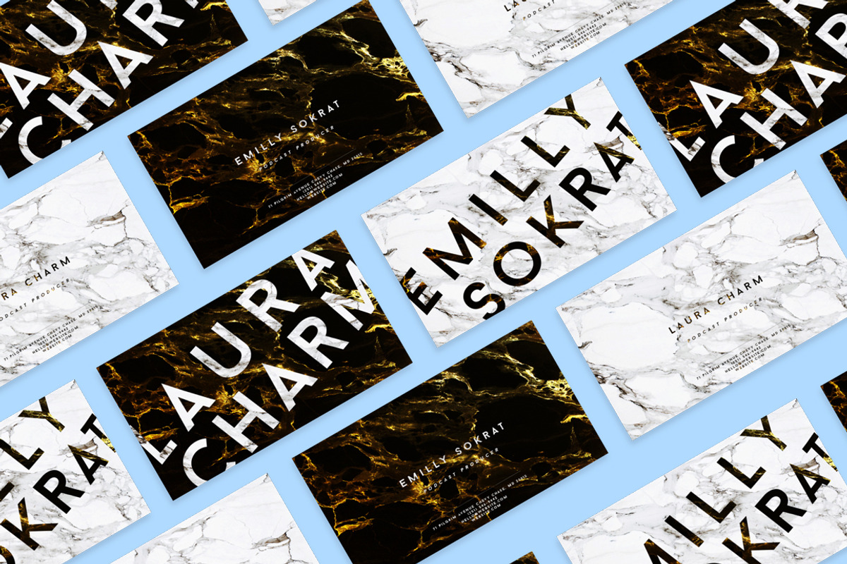 MARBLE PLAY Business Card Template, a Business Card Template by cadinera (Photo 2 of 9)
