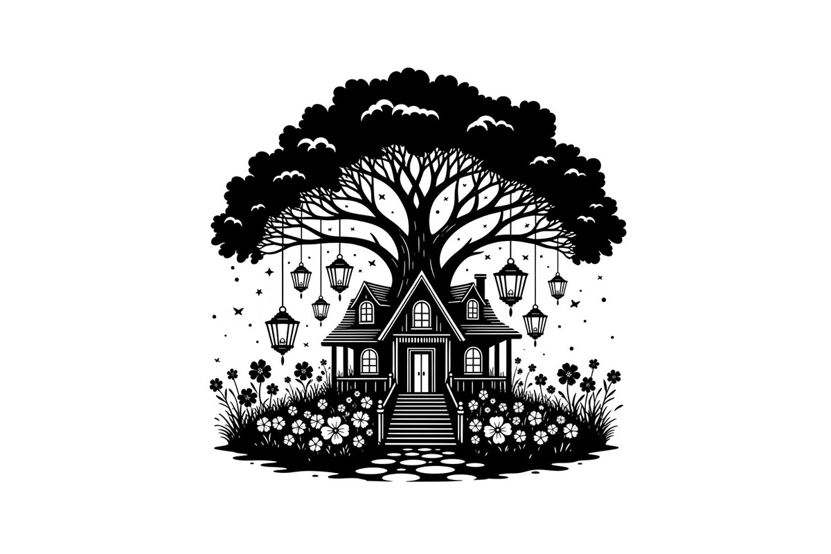 Tree House Silhouette SVG Bundle, an Illustration by jahid234 (Photo 6 of 31)