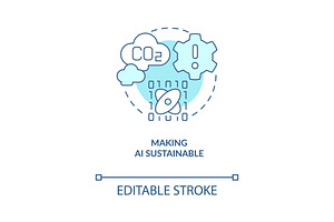Making AI sustainable concept, an Icon by IMG Visuals