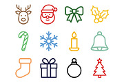 Christmas Vector Collection, an Outline Icon by Vectorium Studio (Thumbnail 2 of 2)