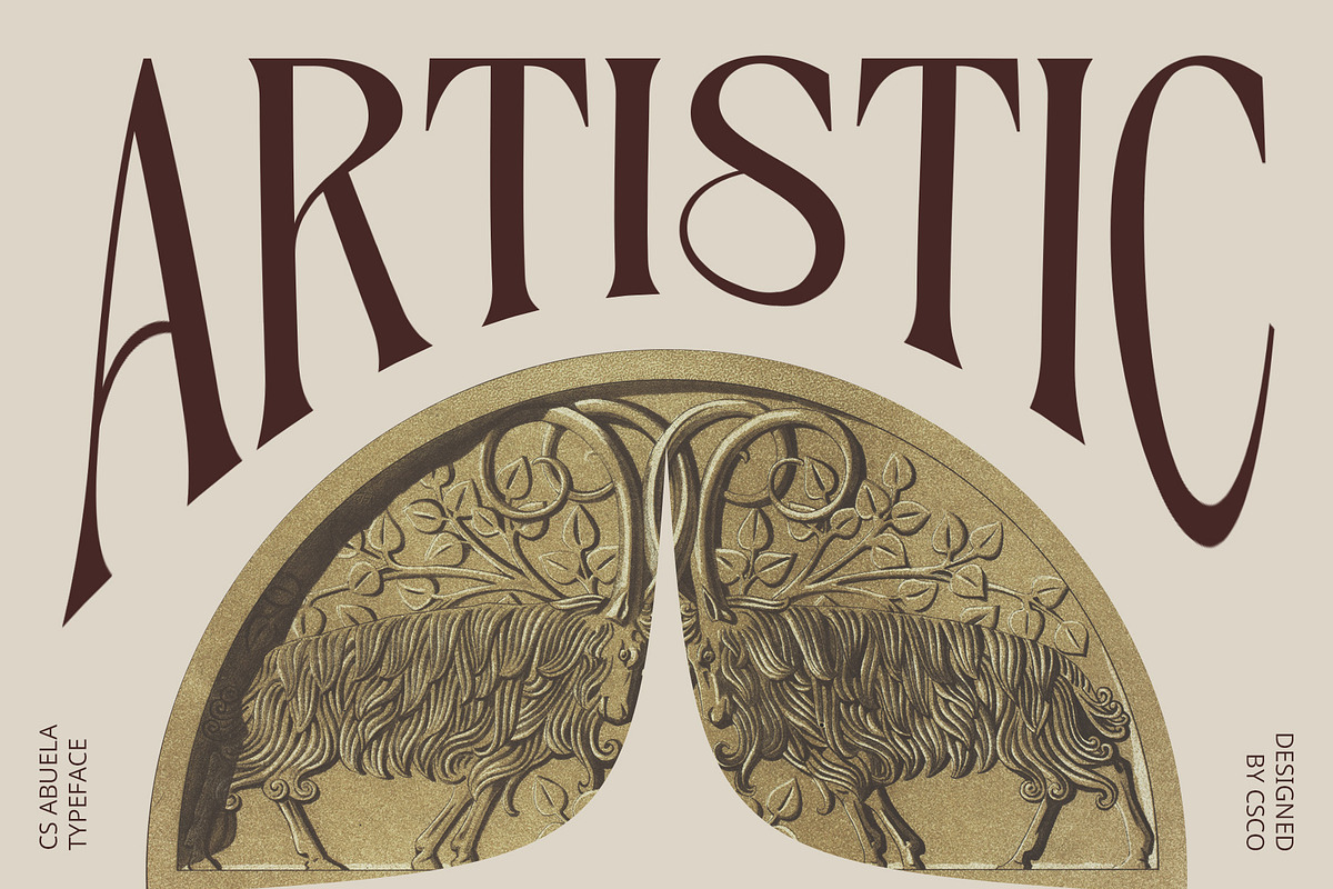 CS Abuela – Art Nouveau Font, a Serif Font by Craft Supply Co. (Photo 6 of 8)