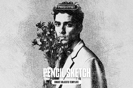 Pencil Sketch Photo Effect, a Layer Style Add-On by iDoodle Studio