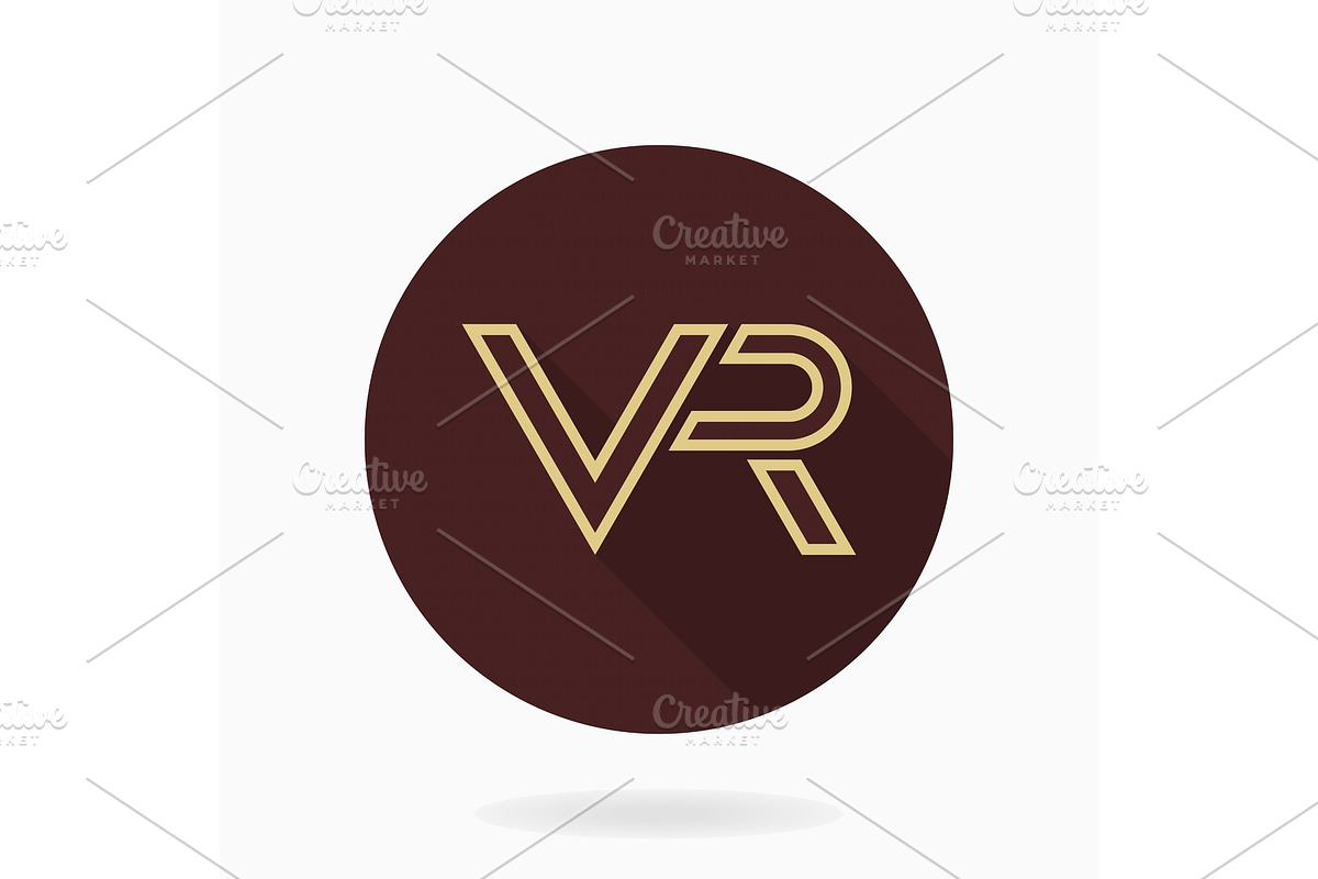 Fine Vector Flat Icon With VR Logo, an Outline Icon by FineArtStudio (Photo 1 of 3)