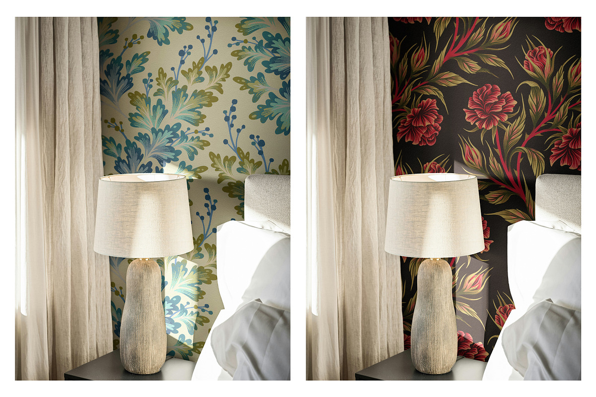 Wallpaper Mockup: Bedside white lamp, a Household Mockup by Andrea Muller (Photo 5 of 7)
