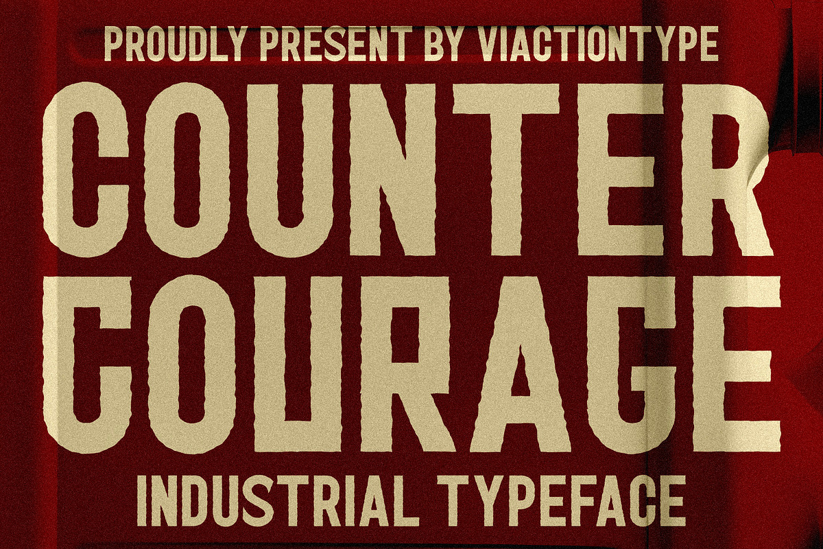 VT Counter Courage - Industrial Font, a Sans Serif Font by ViactionType (Photo 1 of 10)