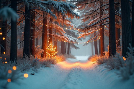 Christmas Forest Path